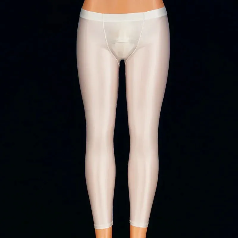 Shiny Bulge Pouch Opening Leggings