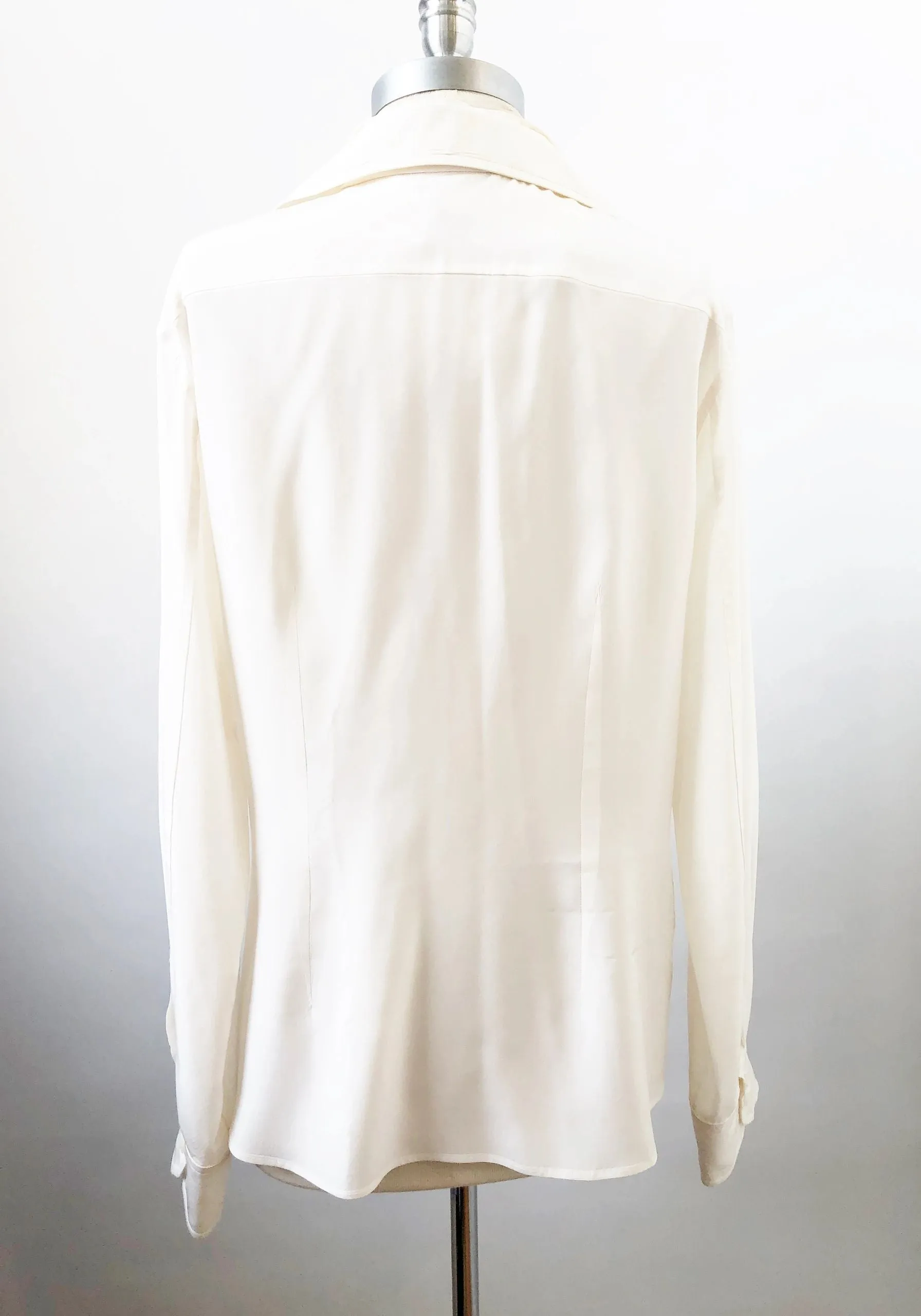 Silk Tie Blouse Size M