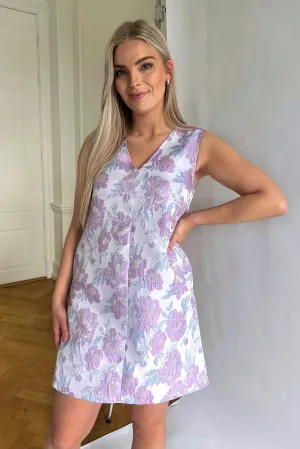 Sisatta Kjole - Blå Lilla Print