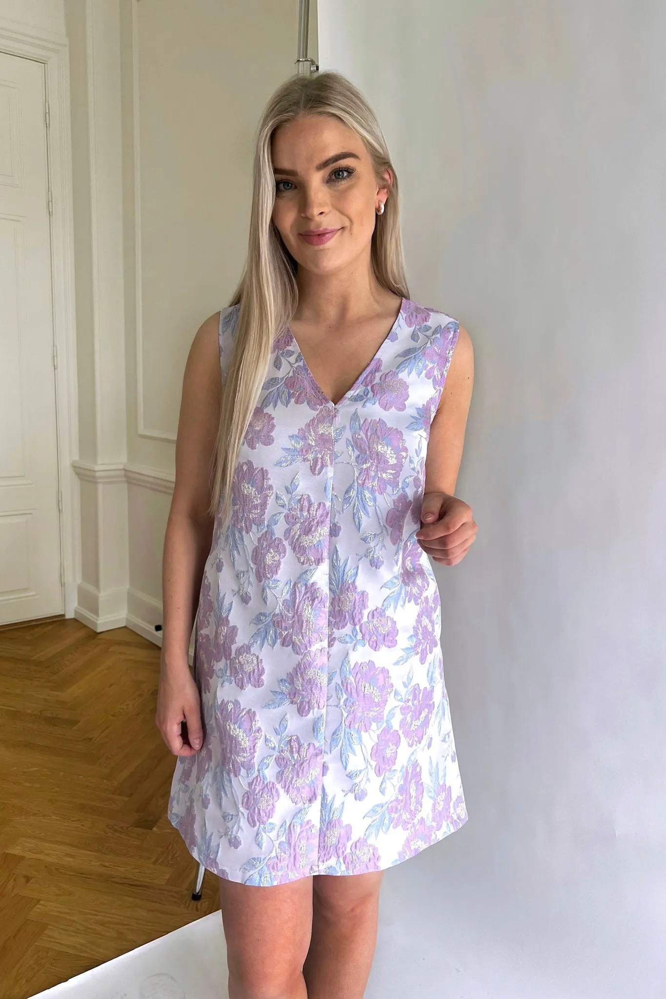 Sisatta Kjole - Blå Lilla Print