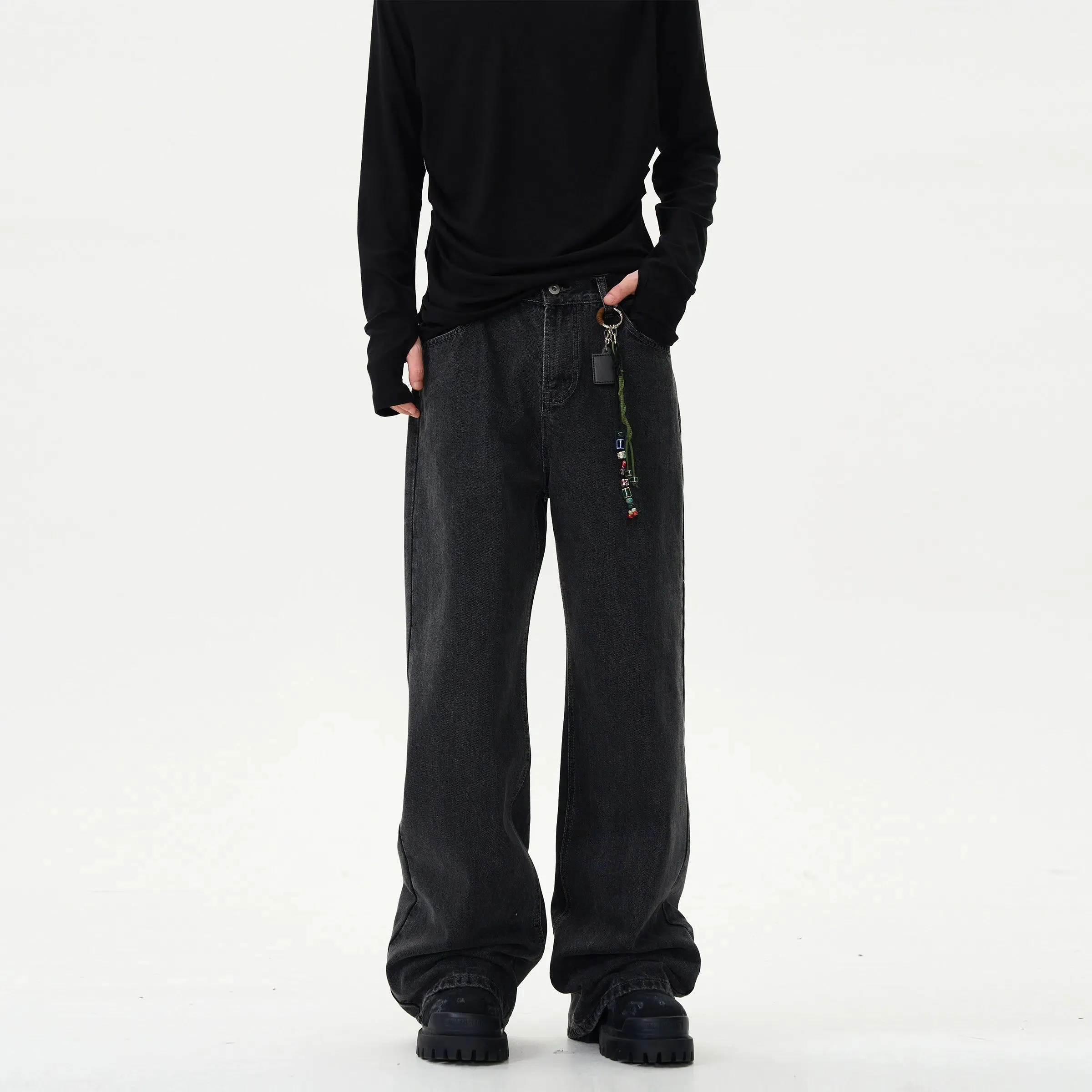 Slim Fit Denim Flared Pants
