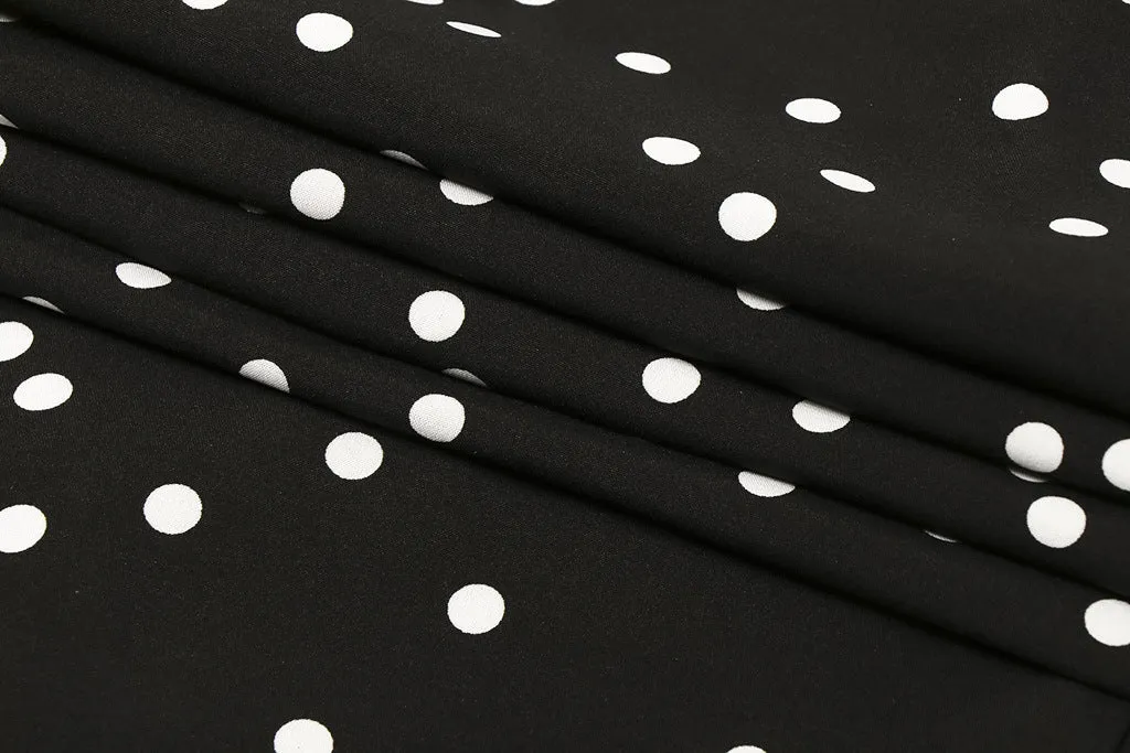 Slim-fit Polka-dot Lace Sling Pocket Wide Leg Jumpsuit