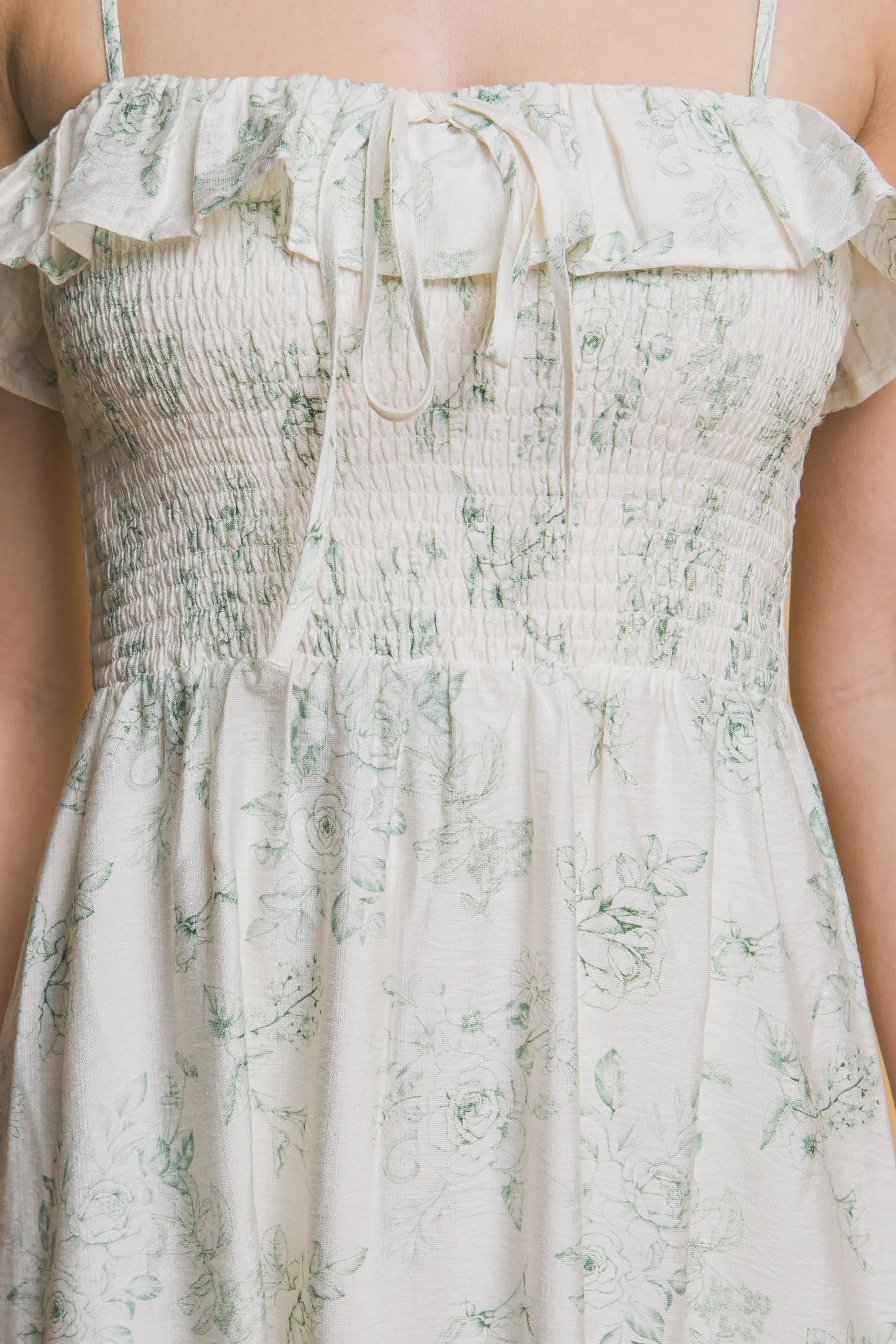 Smocked Floral Dress