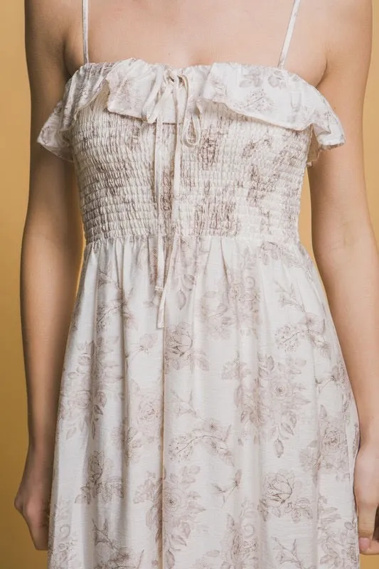 Smocked Floral Dress