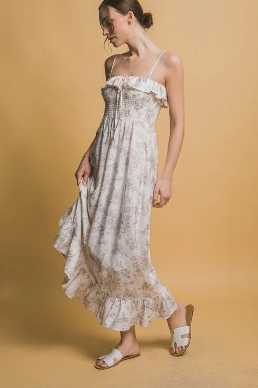 Smocked Floral Dress