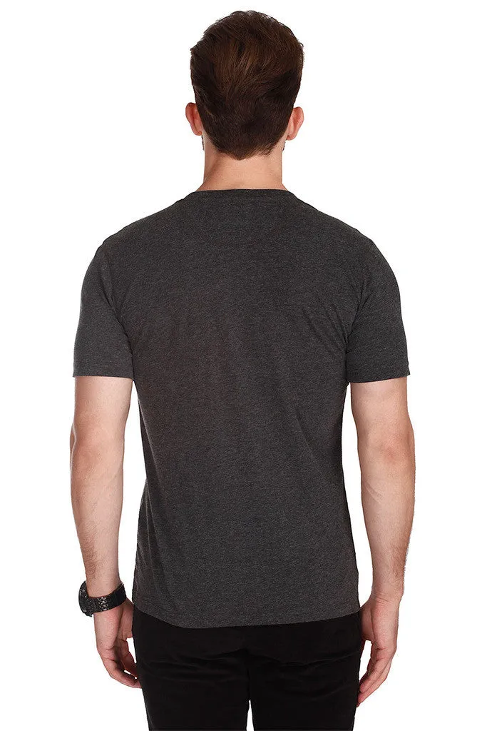 Soft Cotton Melange V Neck Tee