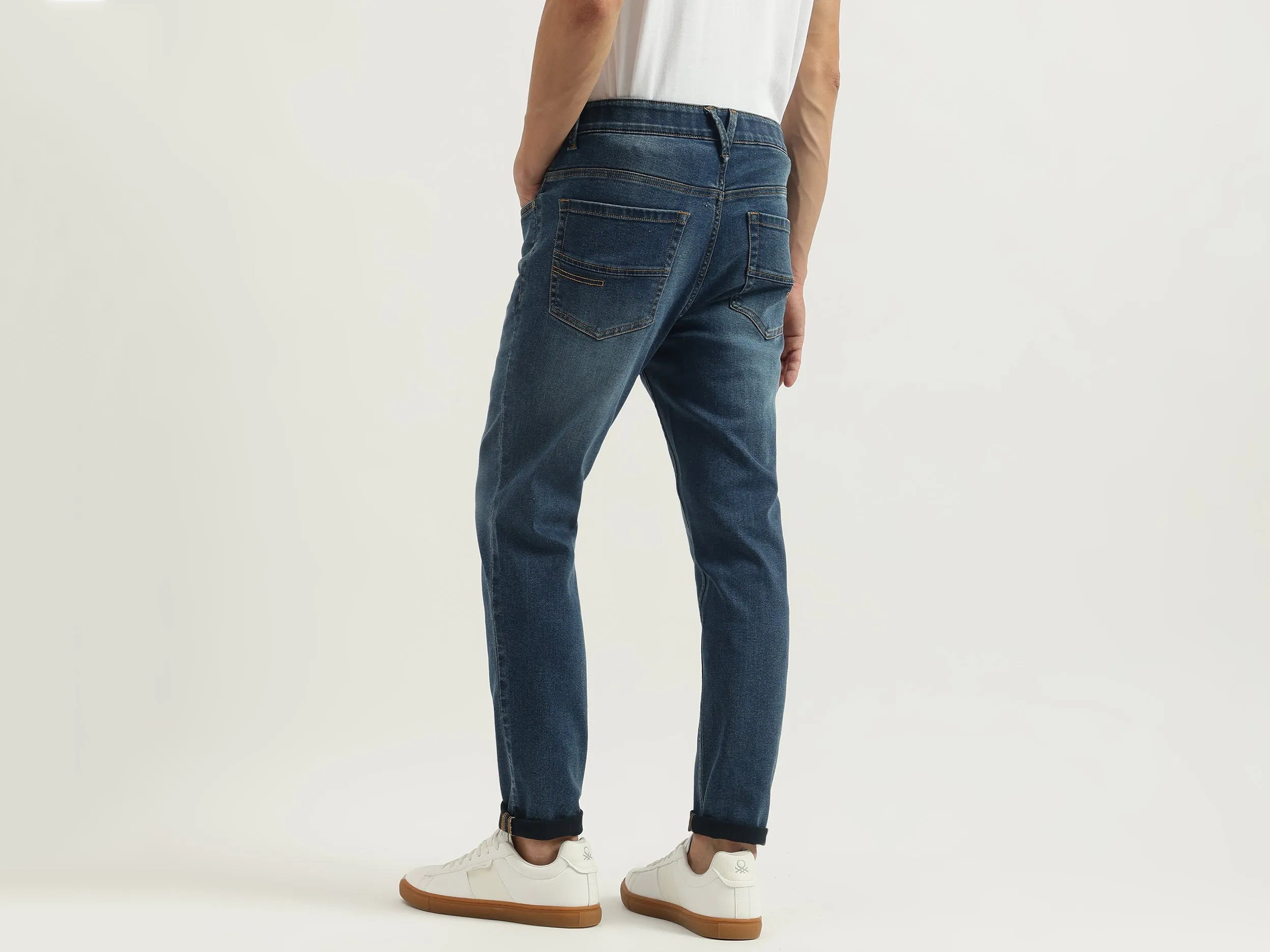 Solid Low Crotch Fit Jeans