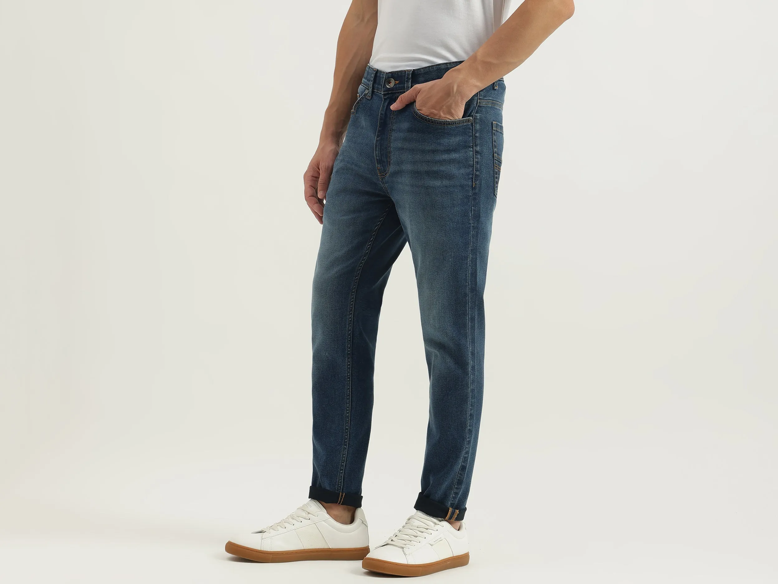 Solid Low Crotch Fit Jeans