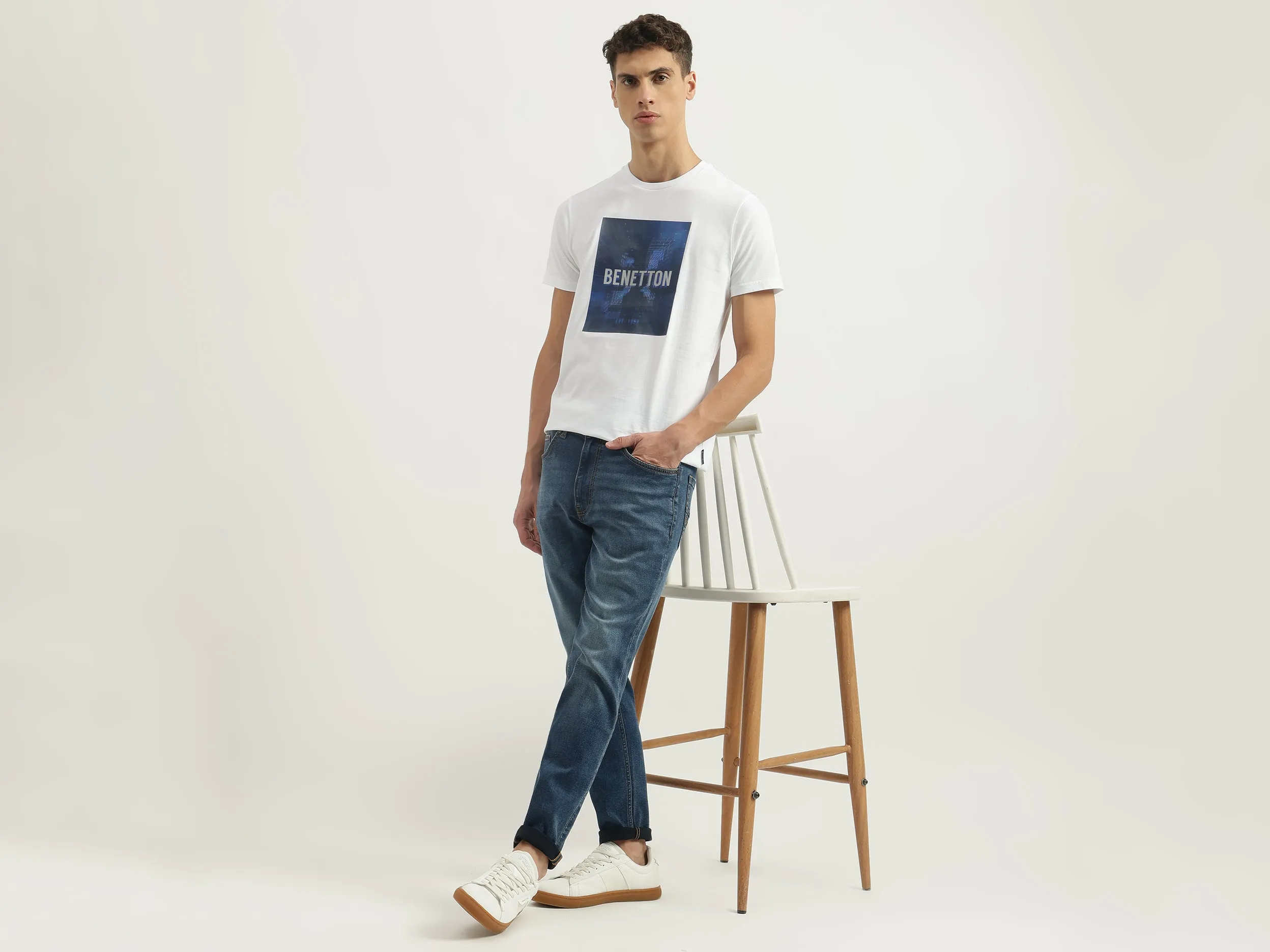 Solid Low Crotch Fit Jeans