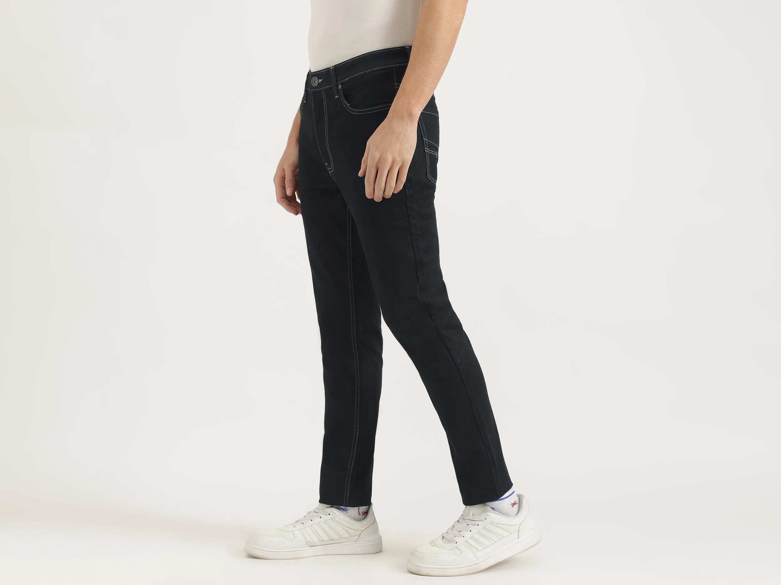 Solid Low Crotch Fit Jeans