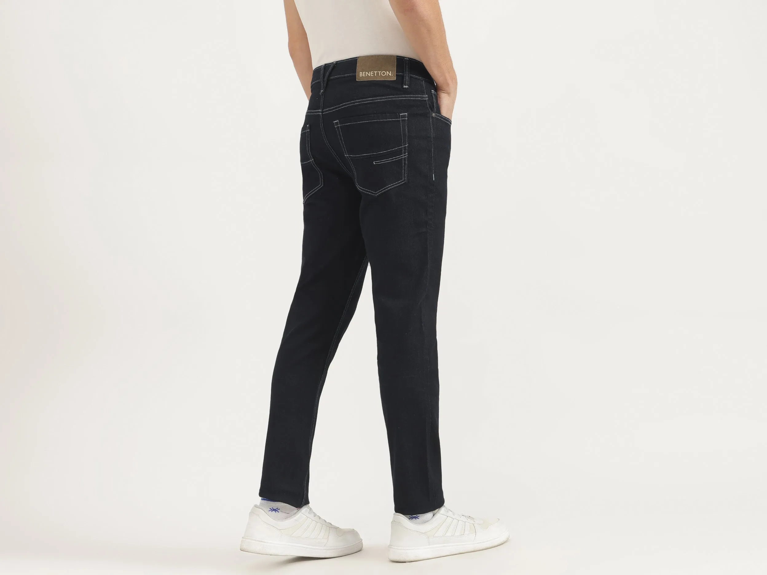 Solid Low Crotch Fit Jeans
