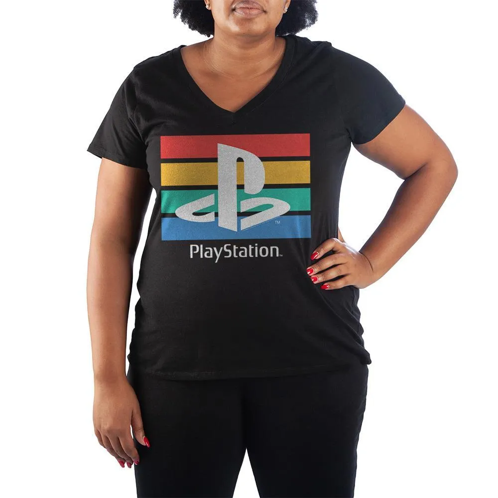 Sony PlayStation V Neck Short Sleeve T-Shirt