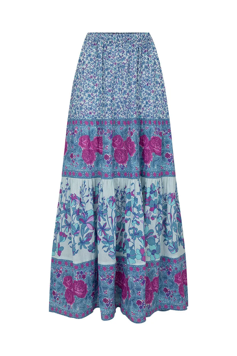 Spell Love Jetty Maxi Skirt Blue Nirvana