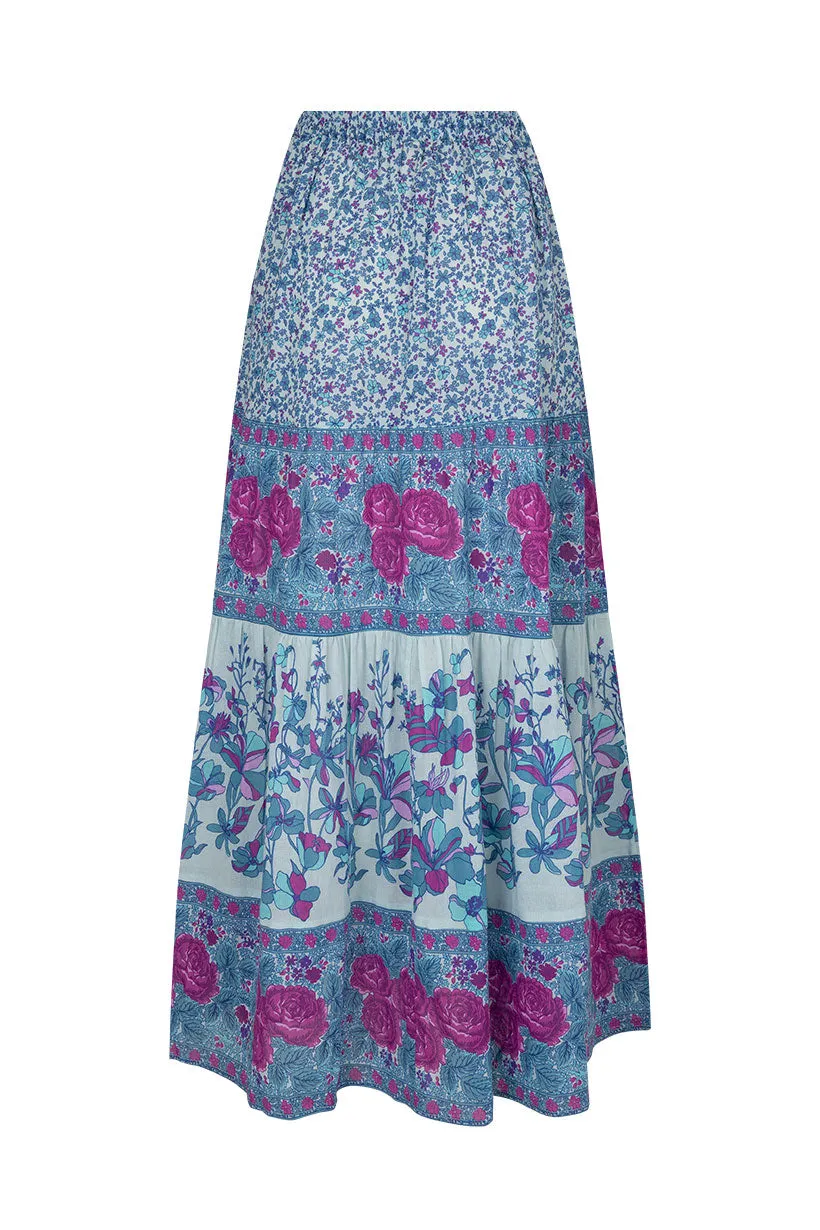 Spell Love Jetty Maxi Skirt Blue Nirvana