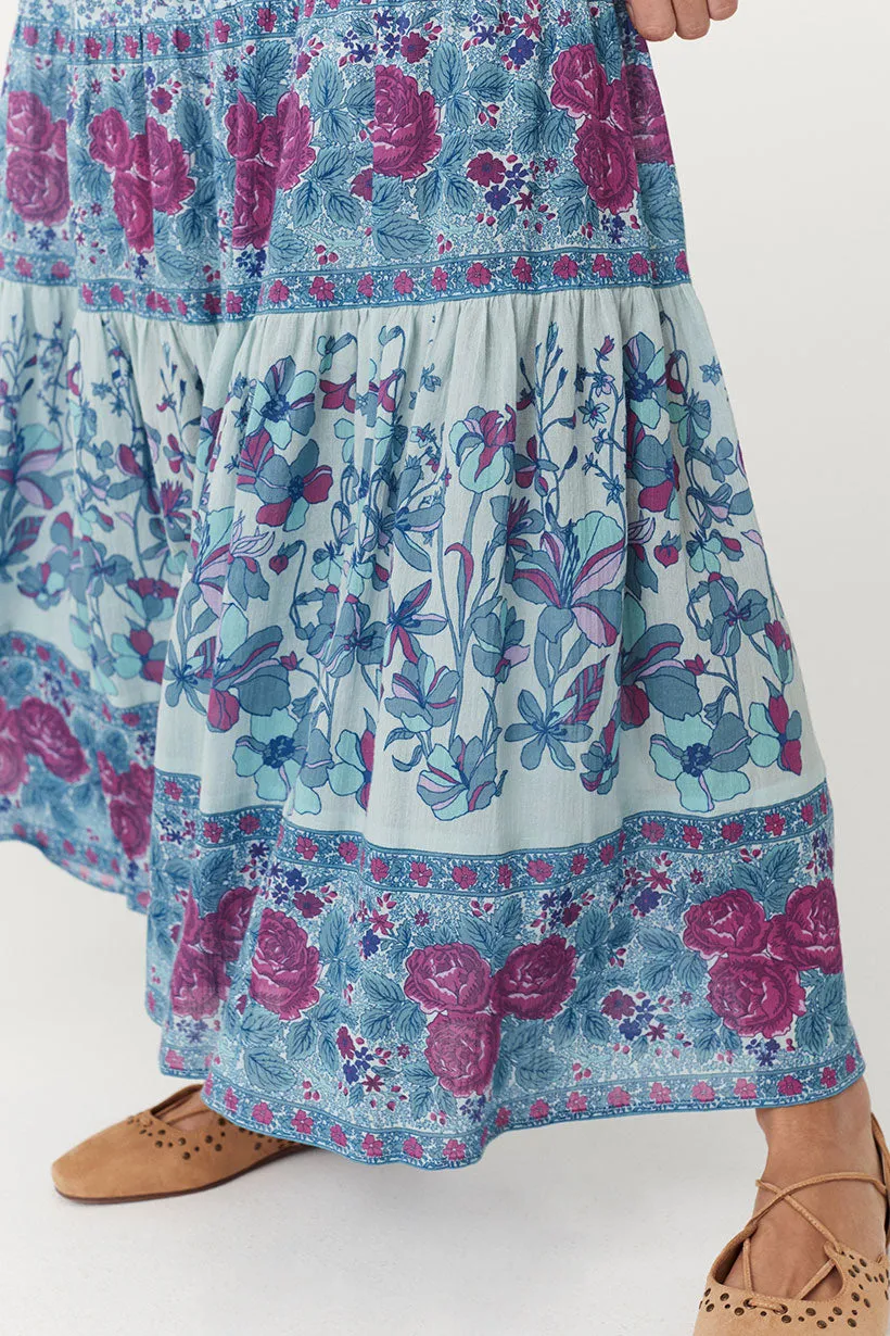 Spell Love Jetty Maxi Skirt Blue Nirvana