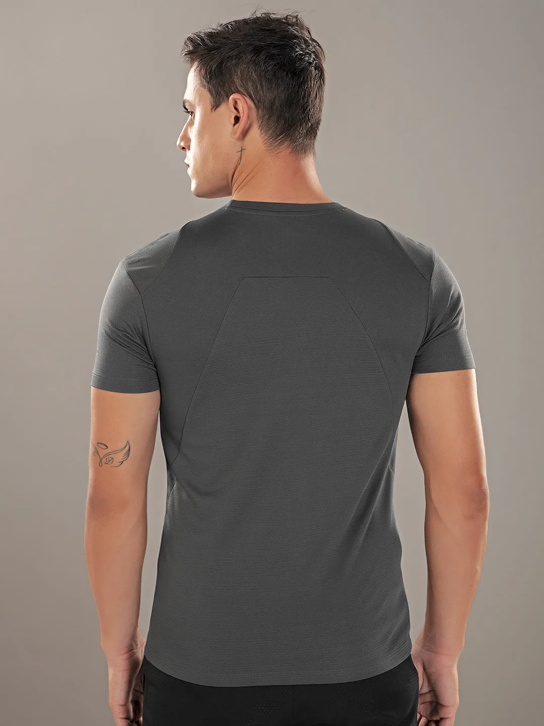 Sport Sun Active Round Neck Dark Grey T Shirt