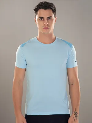 Sport Sun Active Round Neck Sky Blue T Shirt
