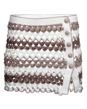Stone Crochet Finch Mini Skirt