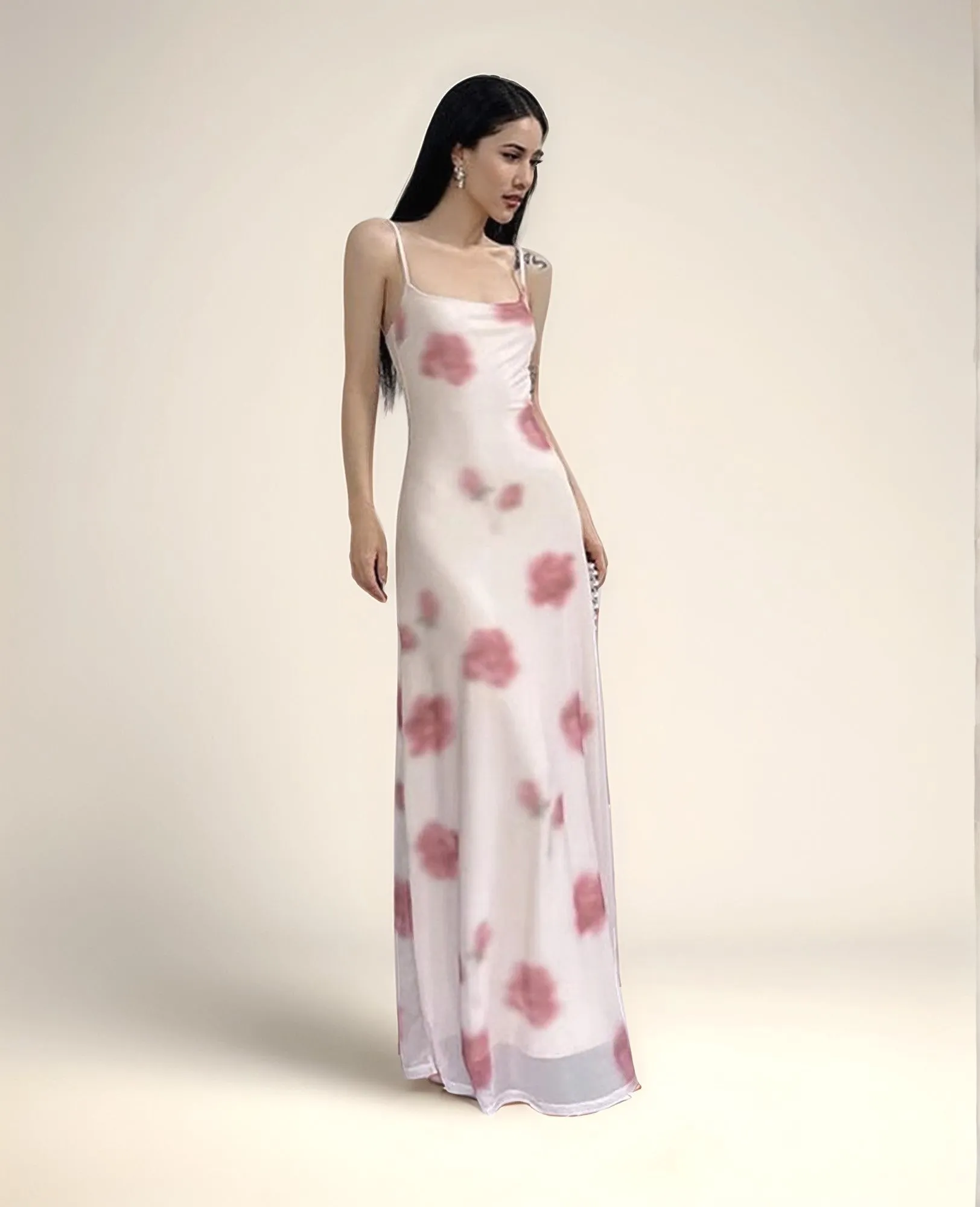 Strappy Printed Maxi Dress