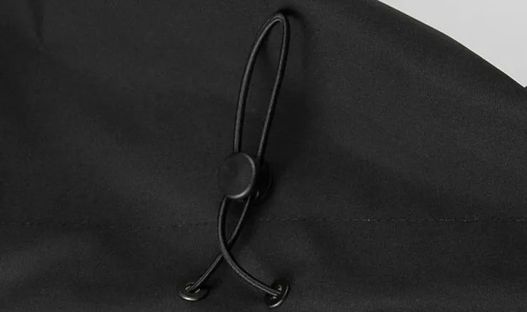 Stylish Windproof Raincoat Featuring a Drawstring Hem for Men