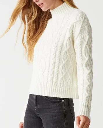 Suki Cable Knit Sweater in Chalk