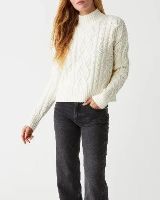Suki Cable Knit Sweater in Chalk