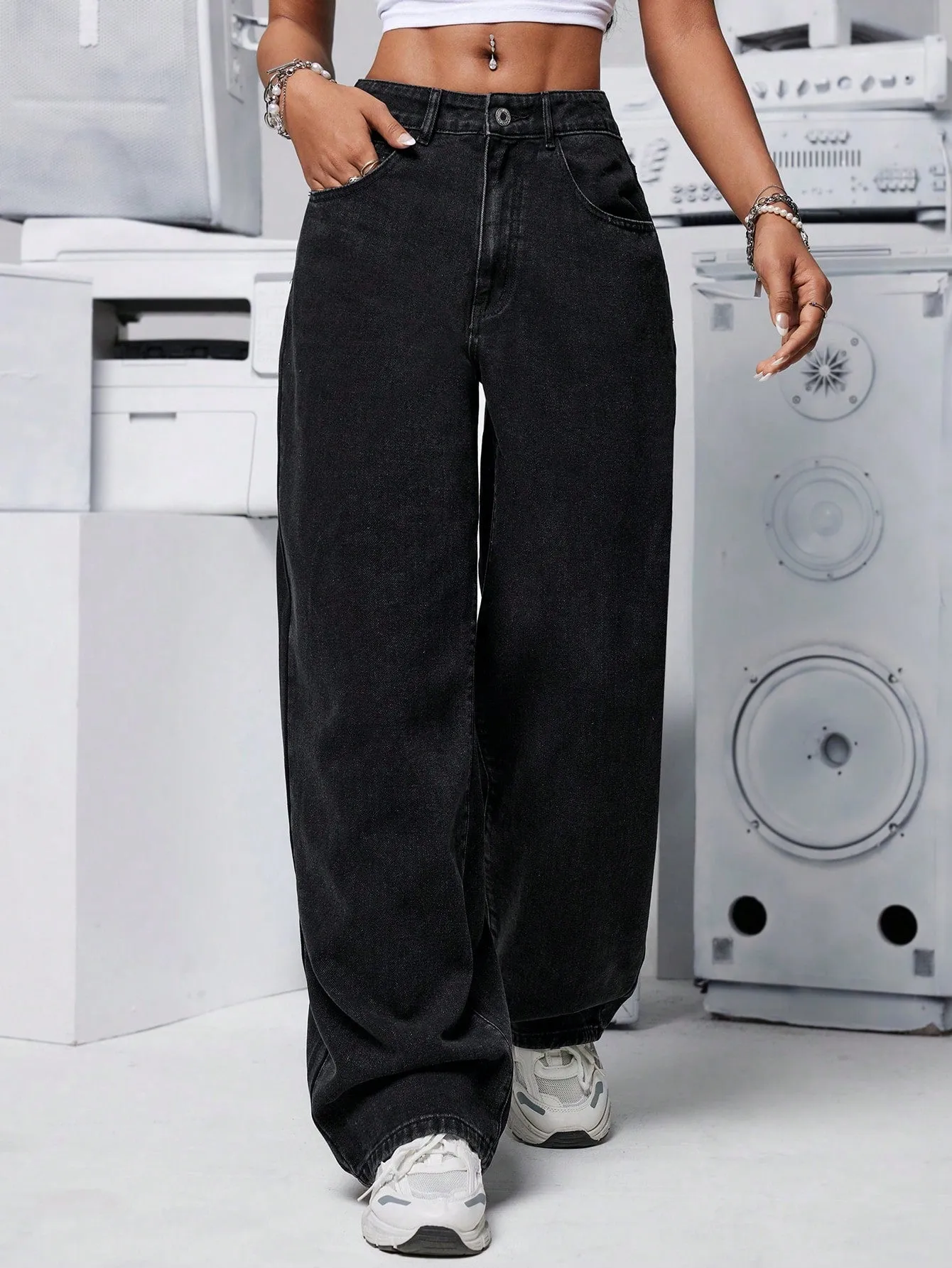 Sun Breeze Stonewash High-Rise Jeans