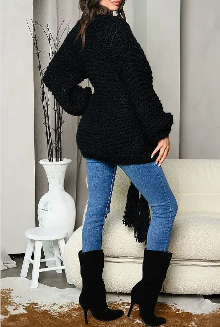 SWEATER WEATHER - CREAM/BLACK