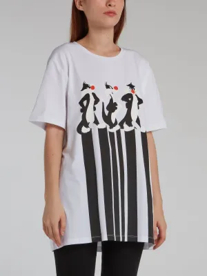 Sylvester The Cat White Crewneck T-Shirt