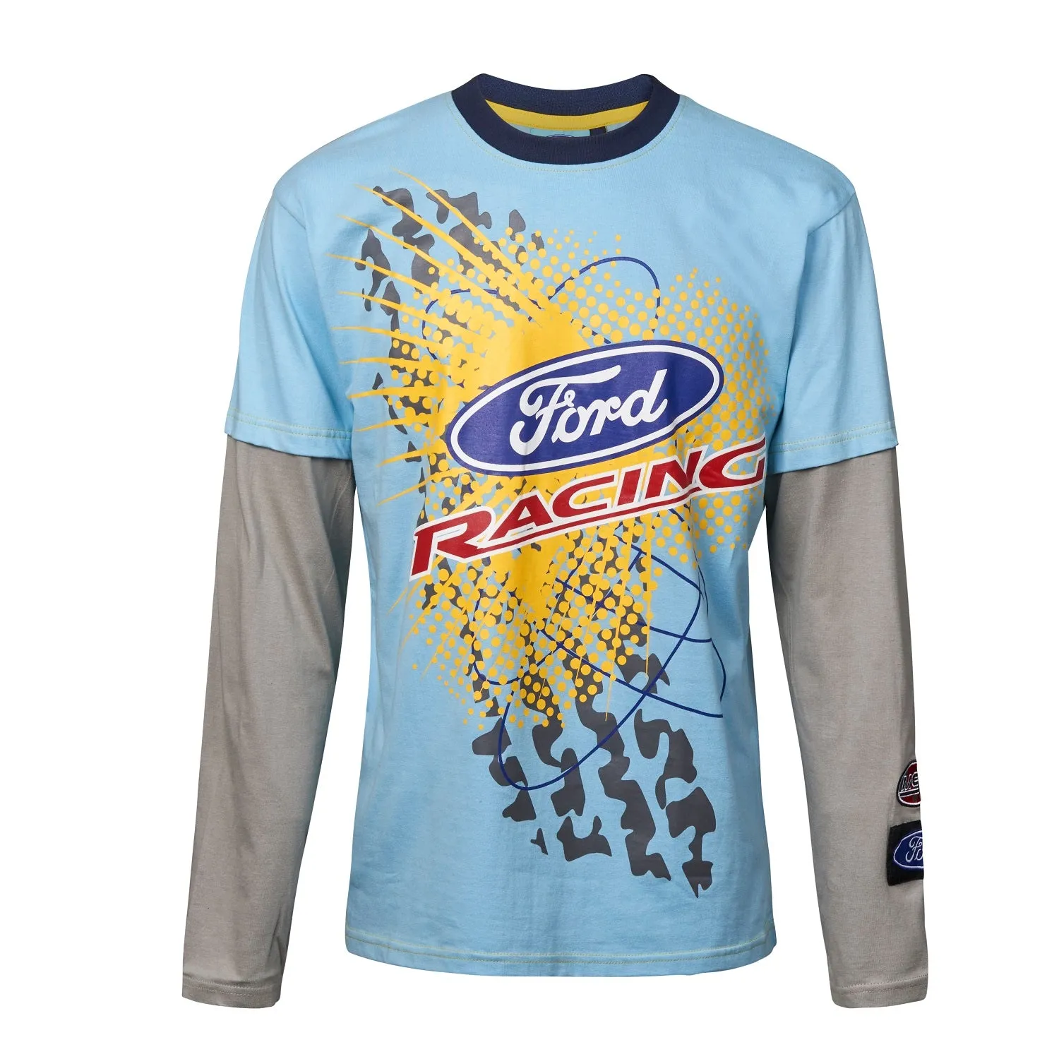 T-Shirt Adult Rally Cross Longsleeve OMSE Ford Fiesta Extreme NEW Blue Grey M