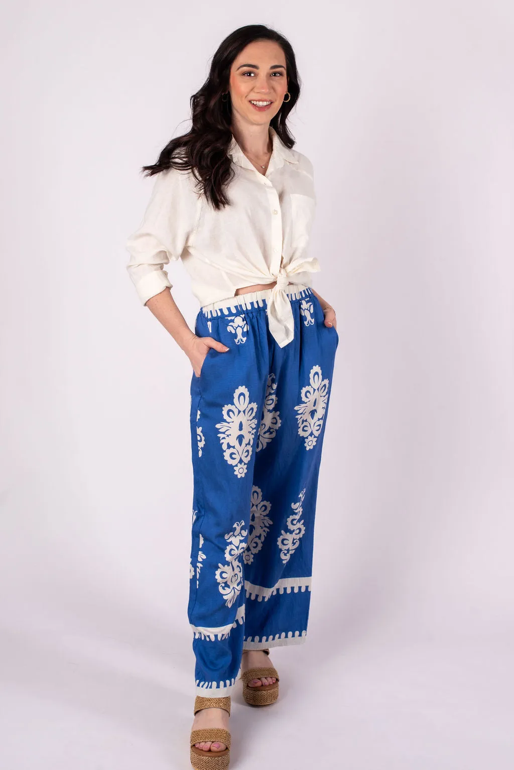 Talia Print Wide Leg Pants