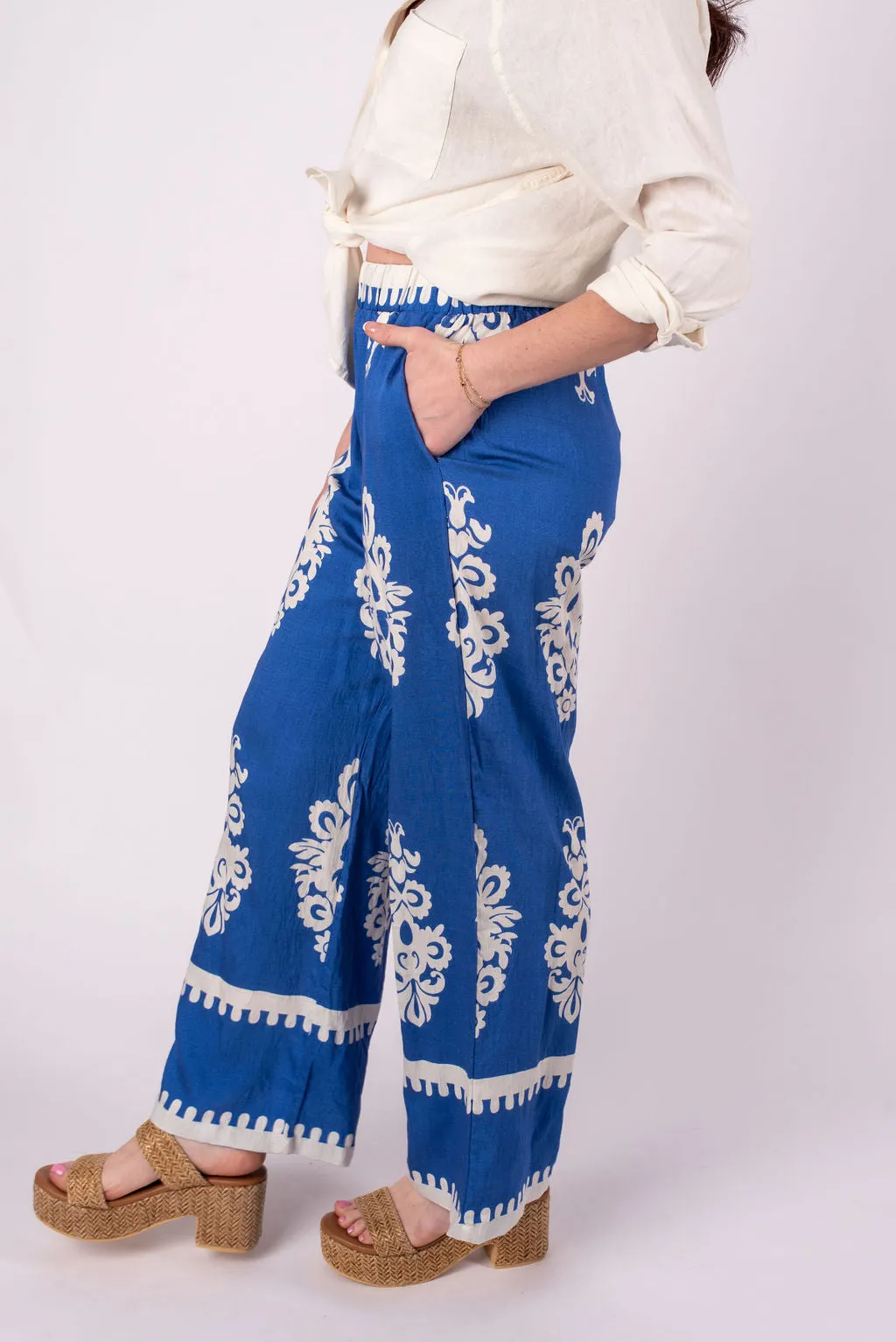 Talia Print Wide Leg Pants