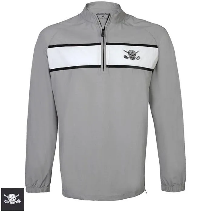 Tattoo Golf Windbreaker Quarter Zip Pull Over L Grey (O122A)