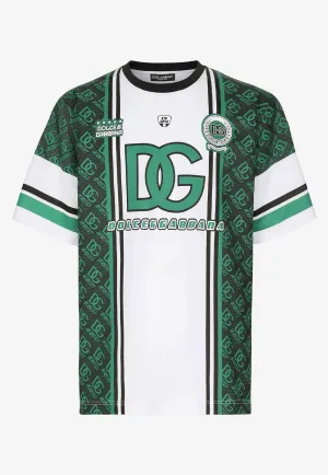 Technical Jersey T-shirt with Logo Print
