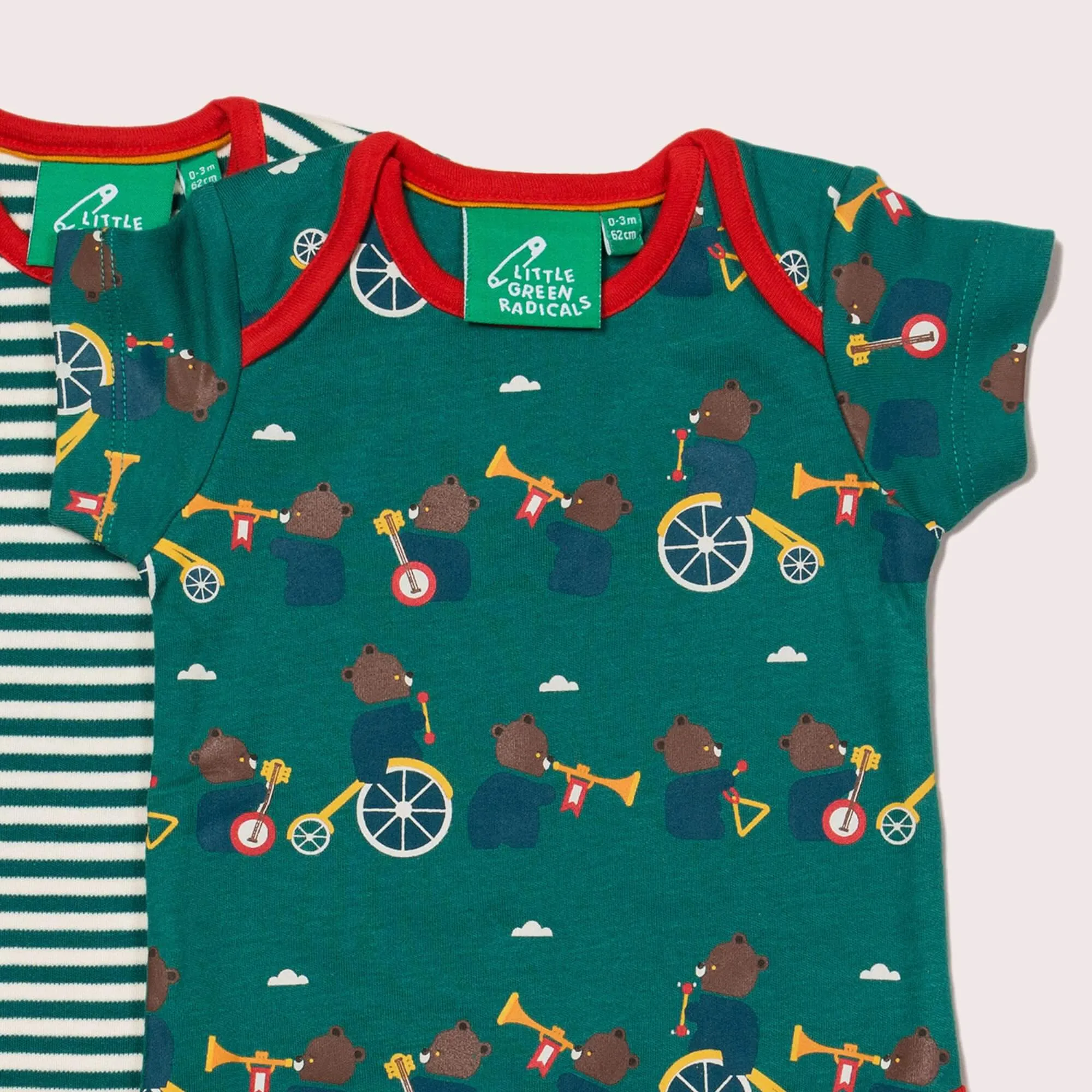 The Bear Jamboree Organic Baby Bodies Set - 2 Pack