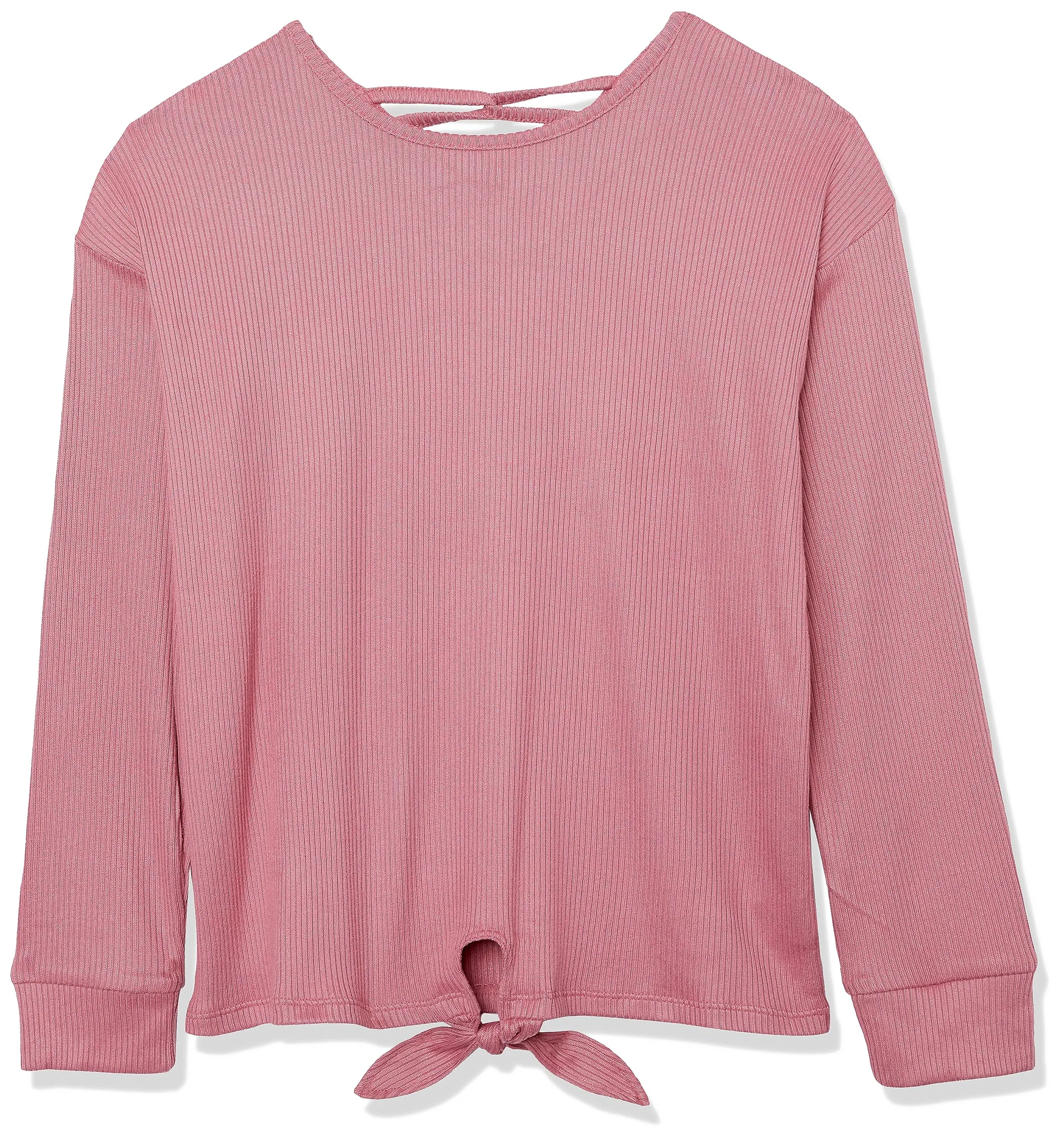 The Children's Place,Long Sleeve Ribbed Tie Front Top,LT Fairy,Small (5/6)
