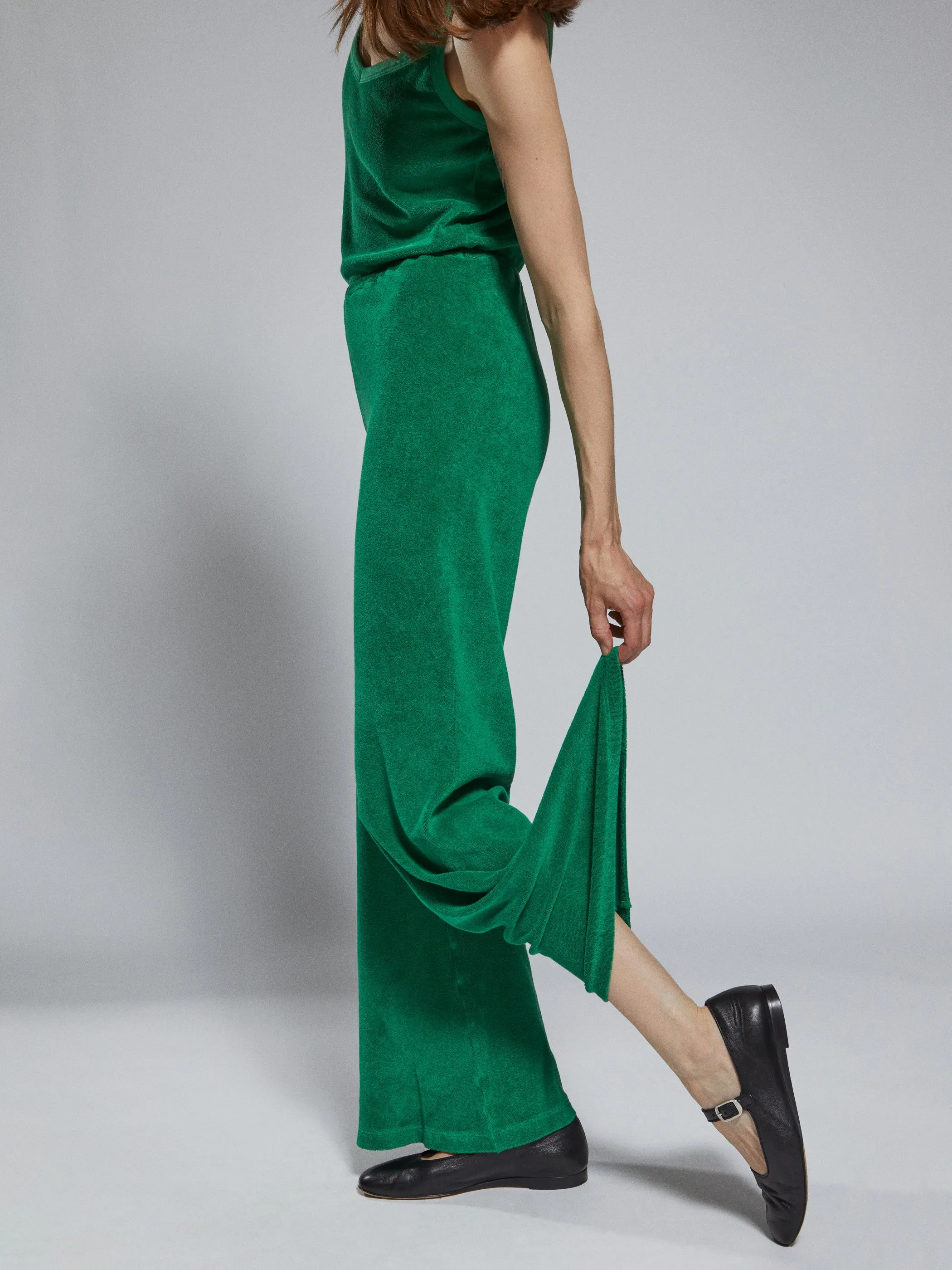 The Elma Flare Jumpsuit in Terry