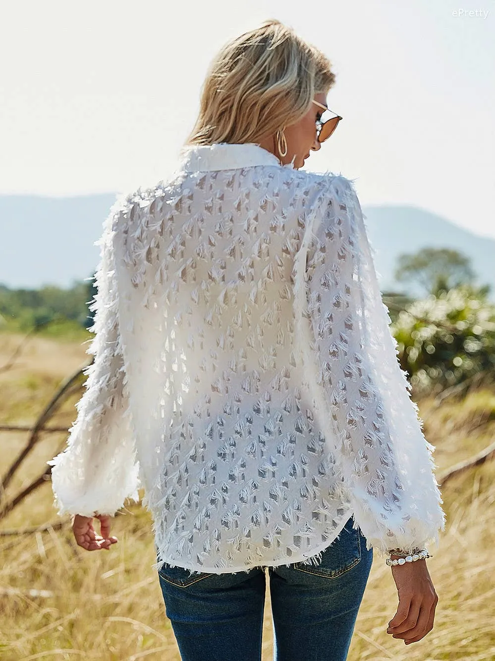 THE MODERN MUSE BUTTON DOWN TOP