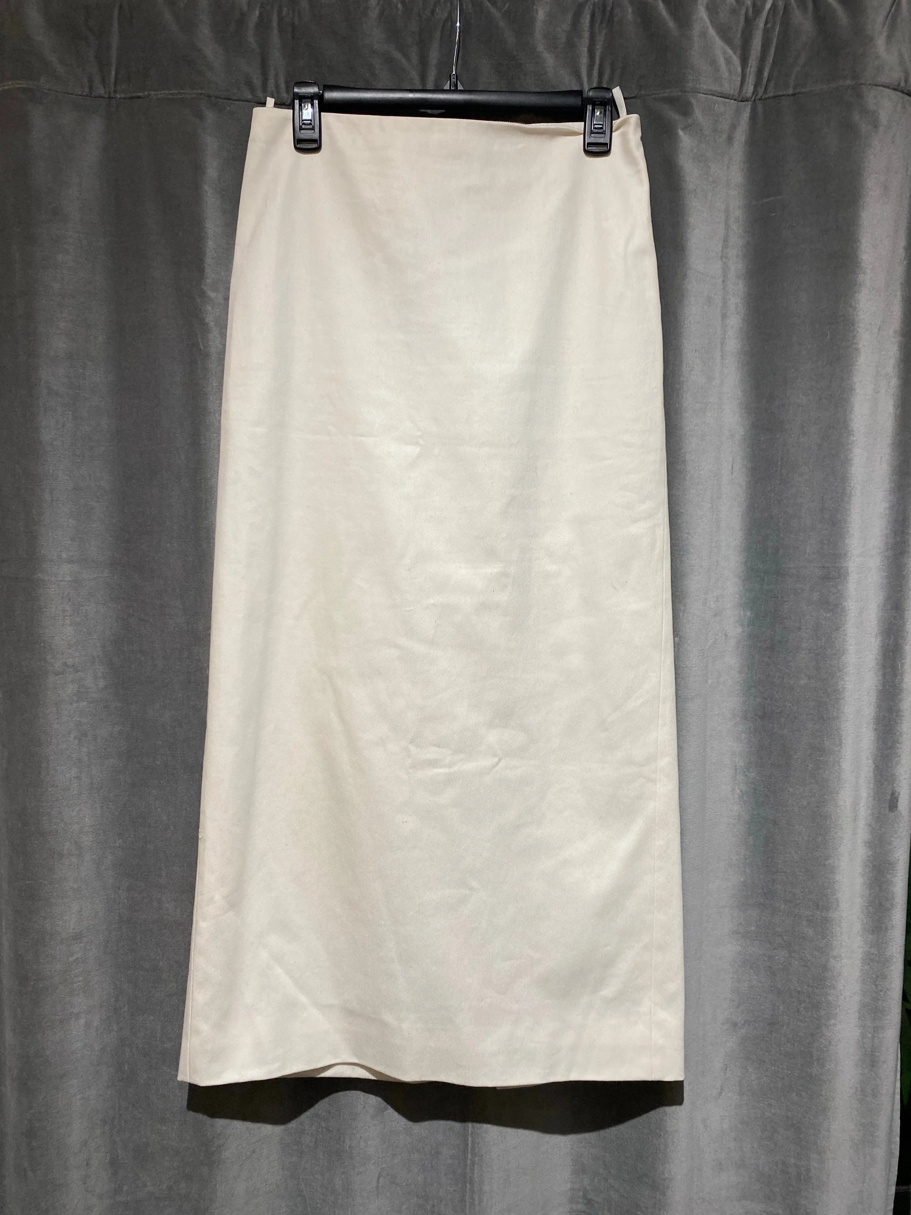 The Row White Cotton Straight Maxi Skirt