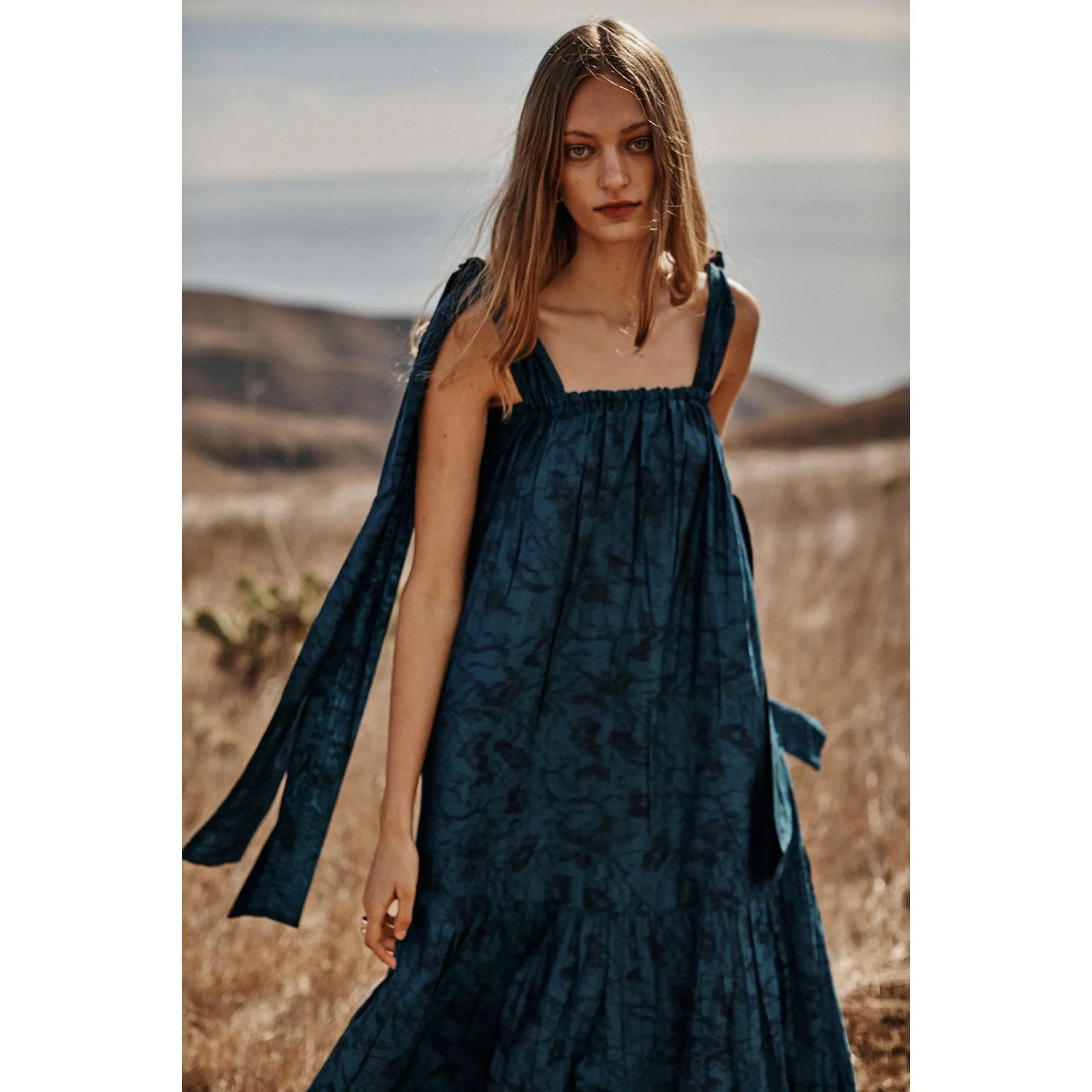 Thea Ikat Dress - Ivory