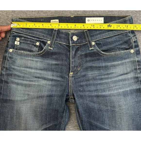 Theory x AG Adriano Goldschmidt Y2K Tomboy RELAXED STRAIGHT STRETCH JEANS 25/33