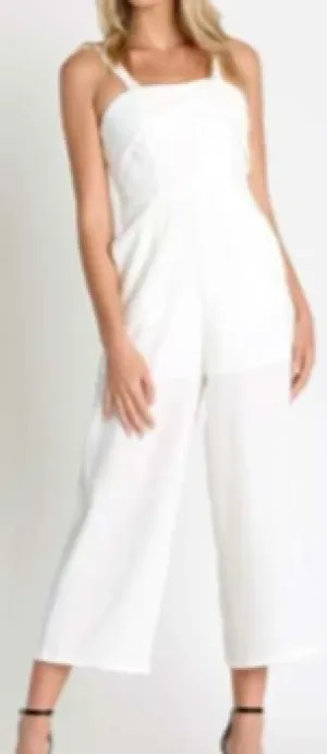 Thick Strap Wide Leg Crop Jumpsuit