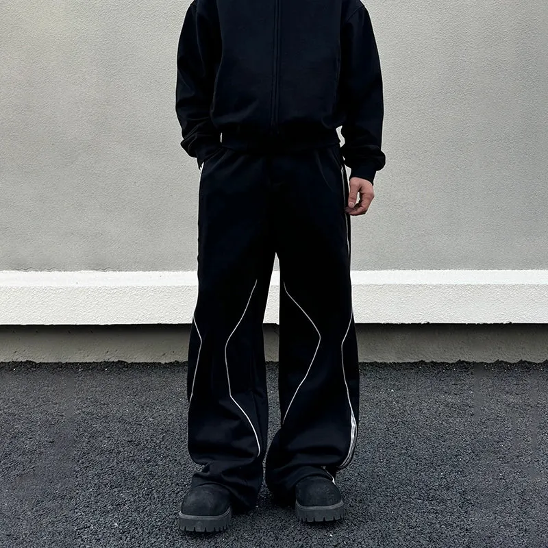 Three-Stripe Wide-Leg Pants