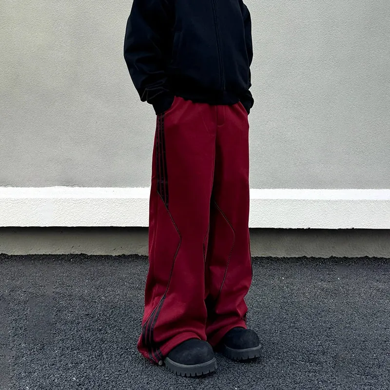 Three-Stripe Wide-Leg Pants