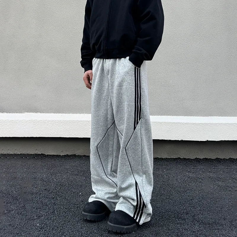 Three-Stripe Wide-Leg Pants