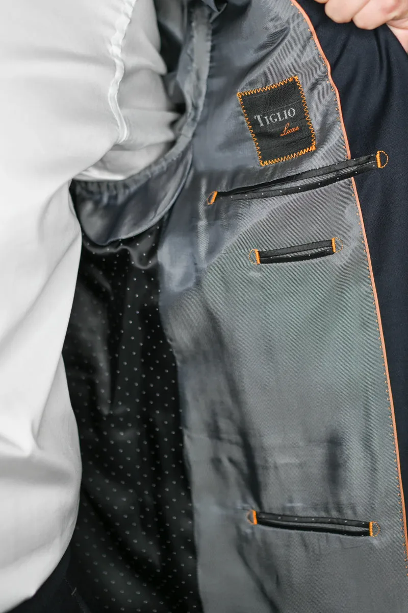 Tiglio Lux Slim Fit Suit Black