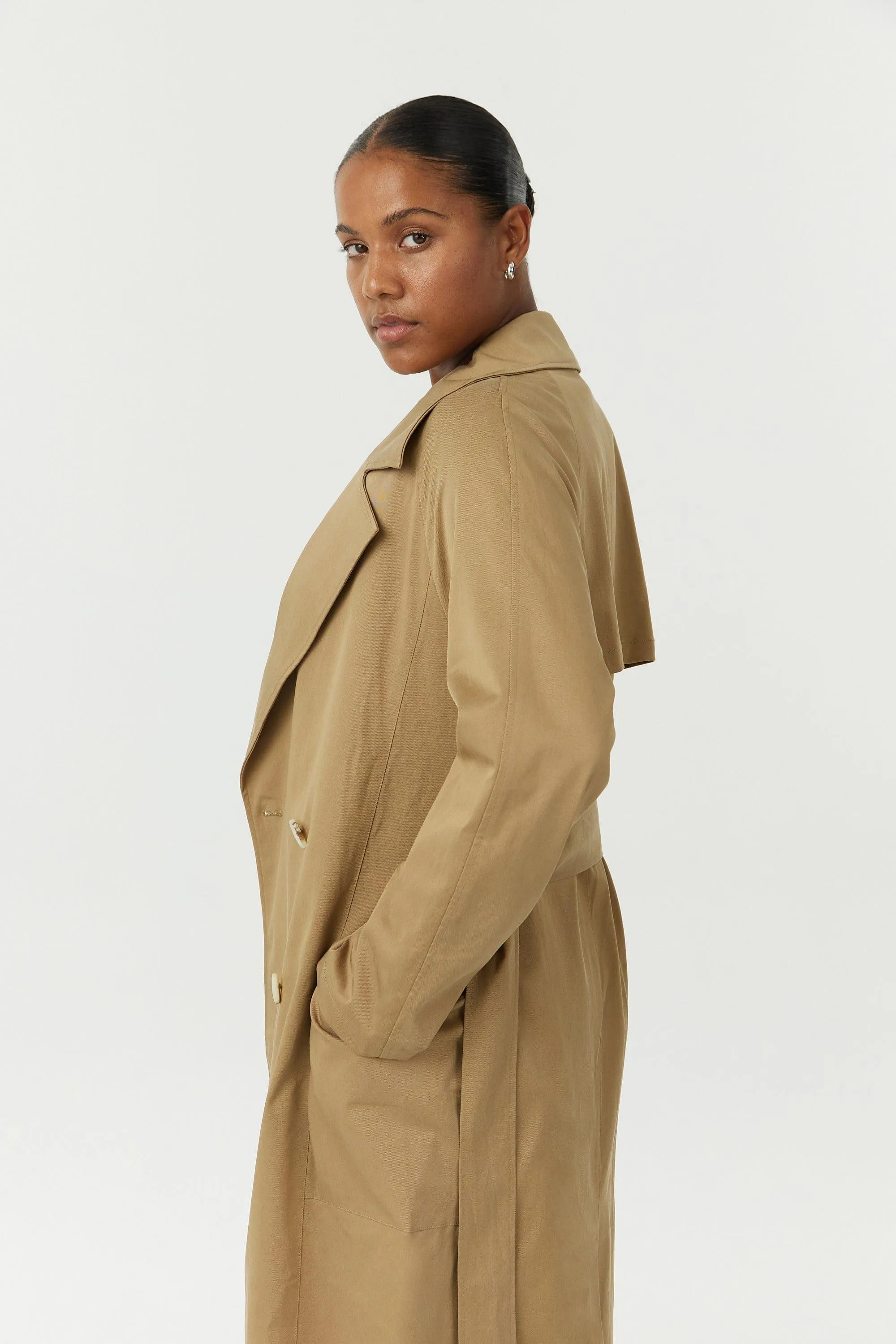 TIME AGAIN RELAXED TRENCH | TAN