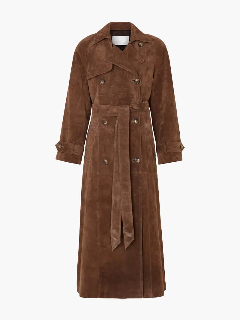 Trench Belle™ | Women's Classic Long Trench Coat | Water-Resistant Fabric, Stylish Belted Design & Comfortable Fit