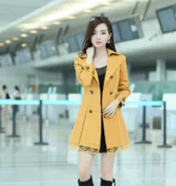 Trench Coat Spring Korean Large Code Lace Slim