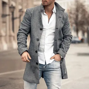 TrenchGuard™ | Men's Straight Trench Coat | Water-Resistant Fabric, Stylish Design & Warm Insulation